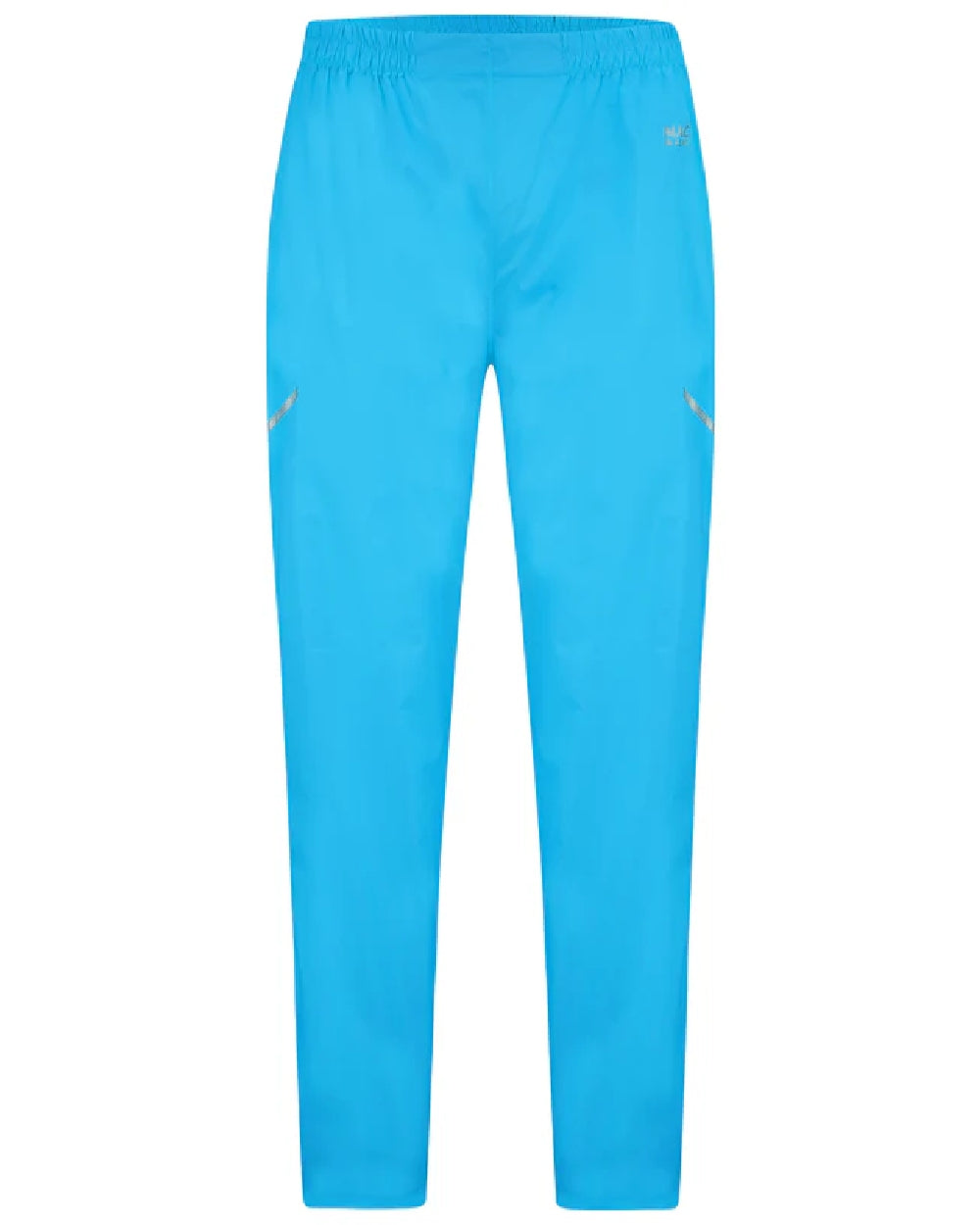 Neon Blue coloured Mac In A Sac Origin Packable Full Zip Overtrousers on white background
