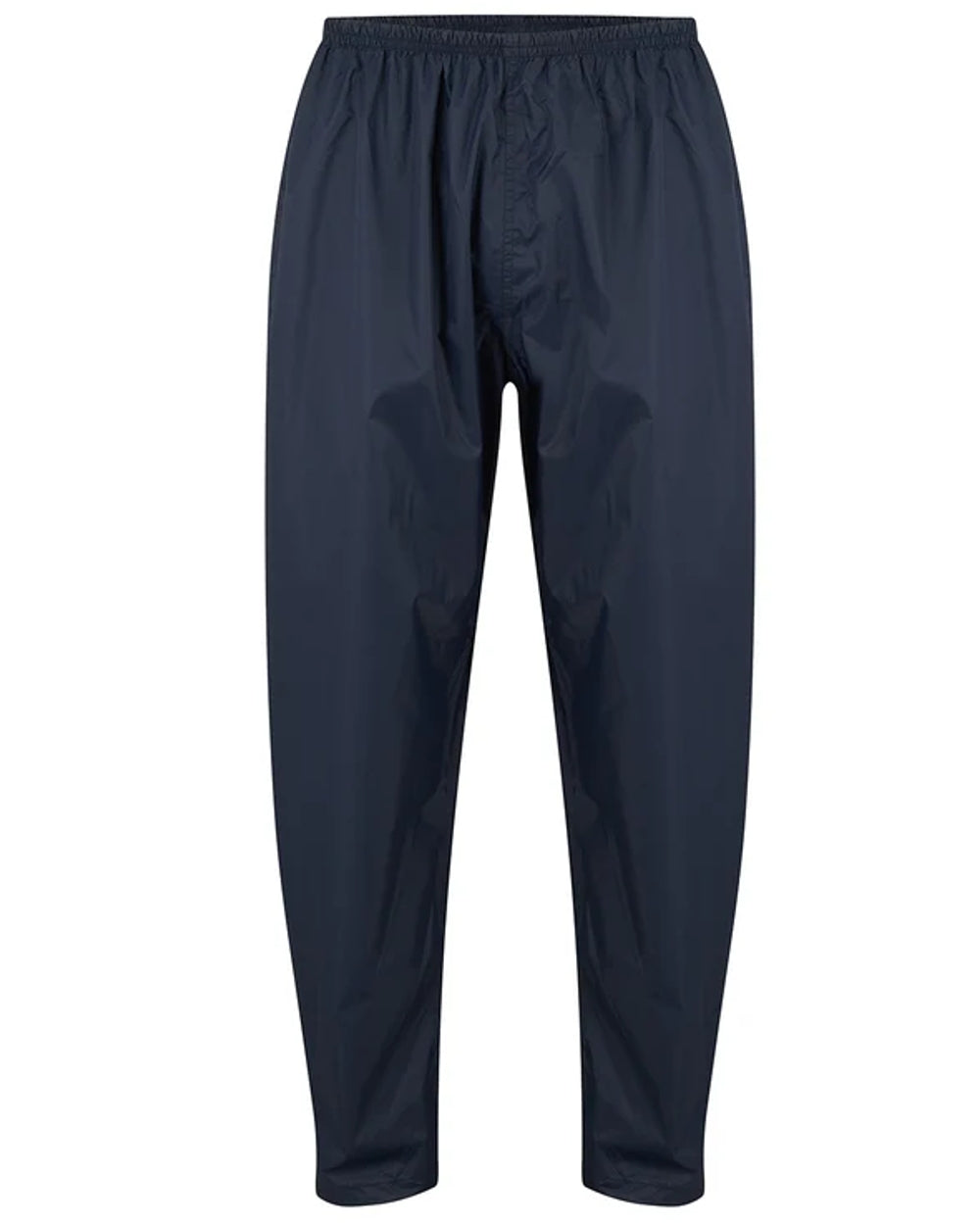 Navy coloured Mac In A Sac Origin Packable Waterproof Overtrousers on white background