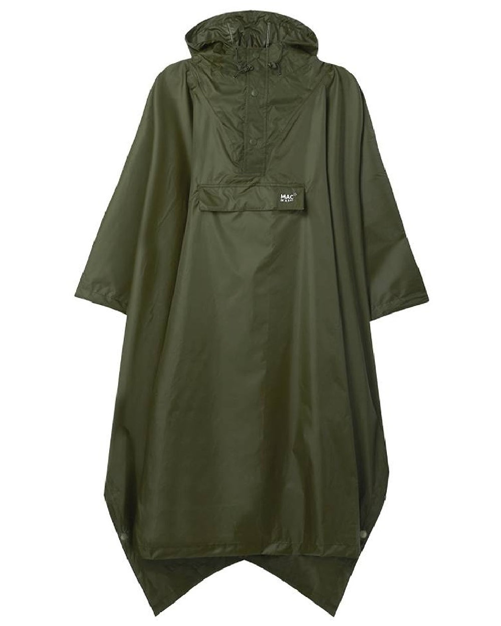 Khaki Coloured Mac In A Sac Origin Waterproof Poncho on white background