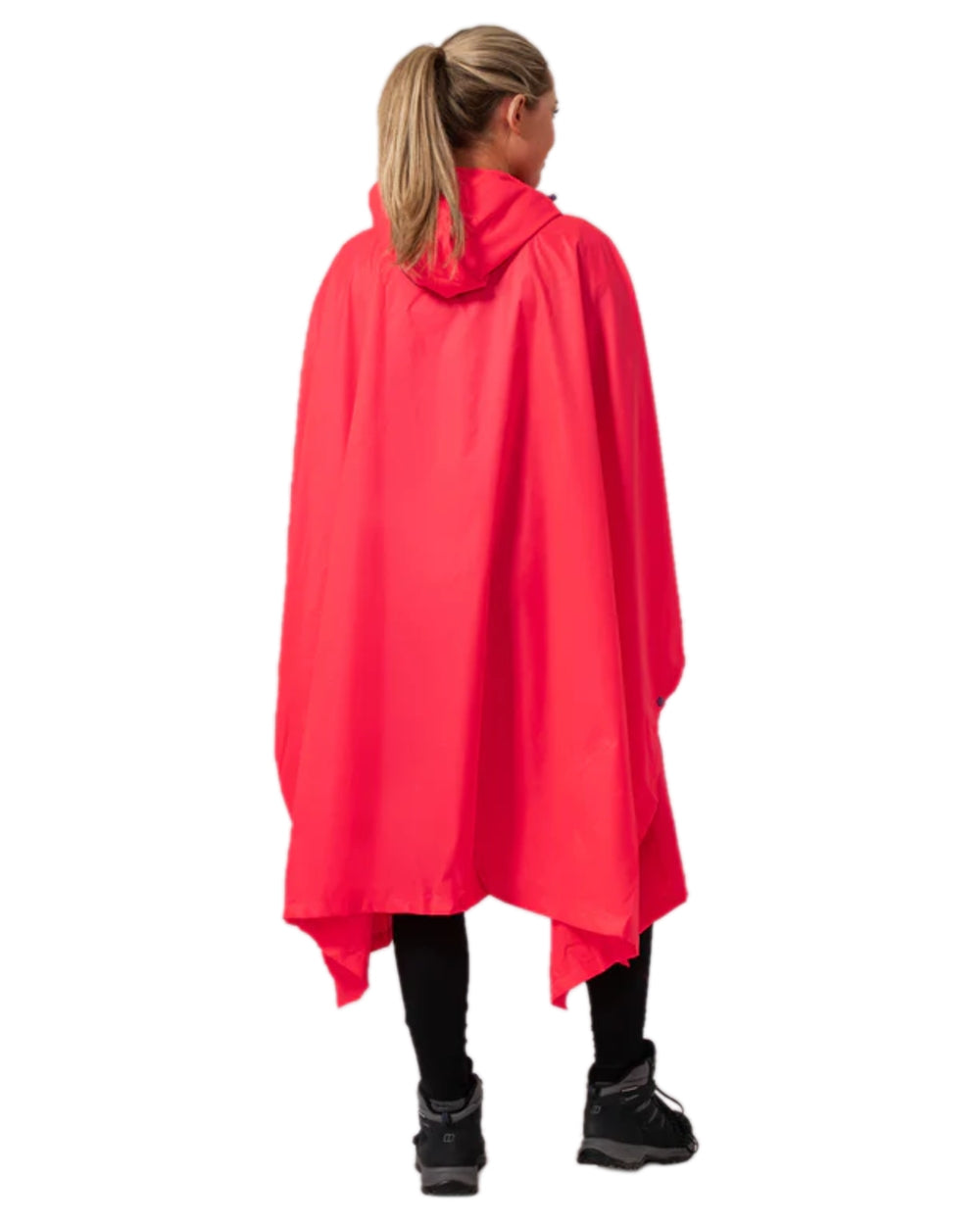 Neon Watermelon Coloured Mac In A Sac Origin Waterproof Poncho Neon on white background