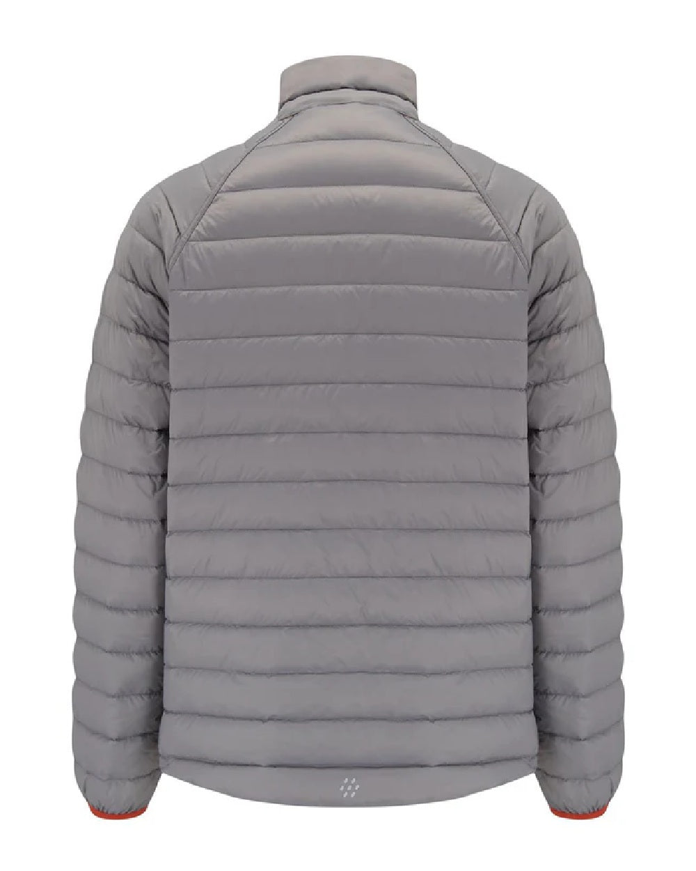 Burnt Orange Grey coloured Mac In A Sac Packable Mens Polar Down Jacket on white background