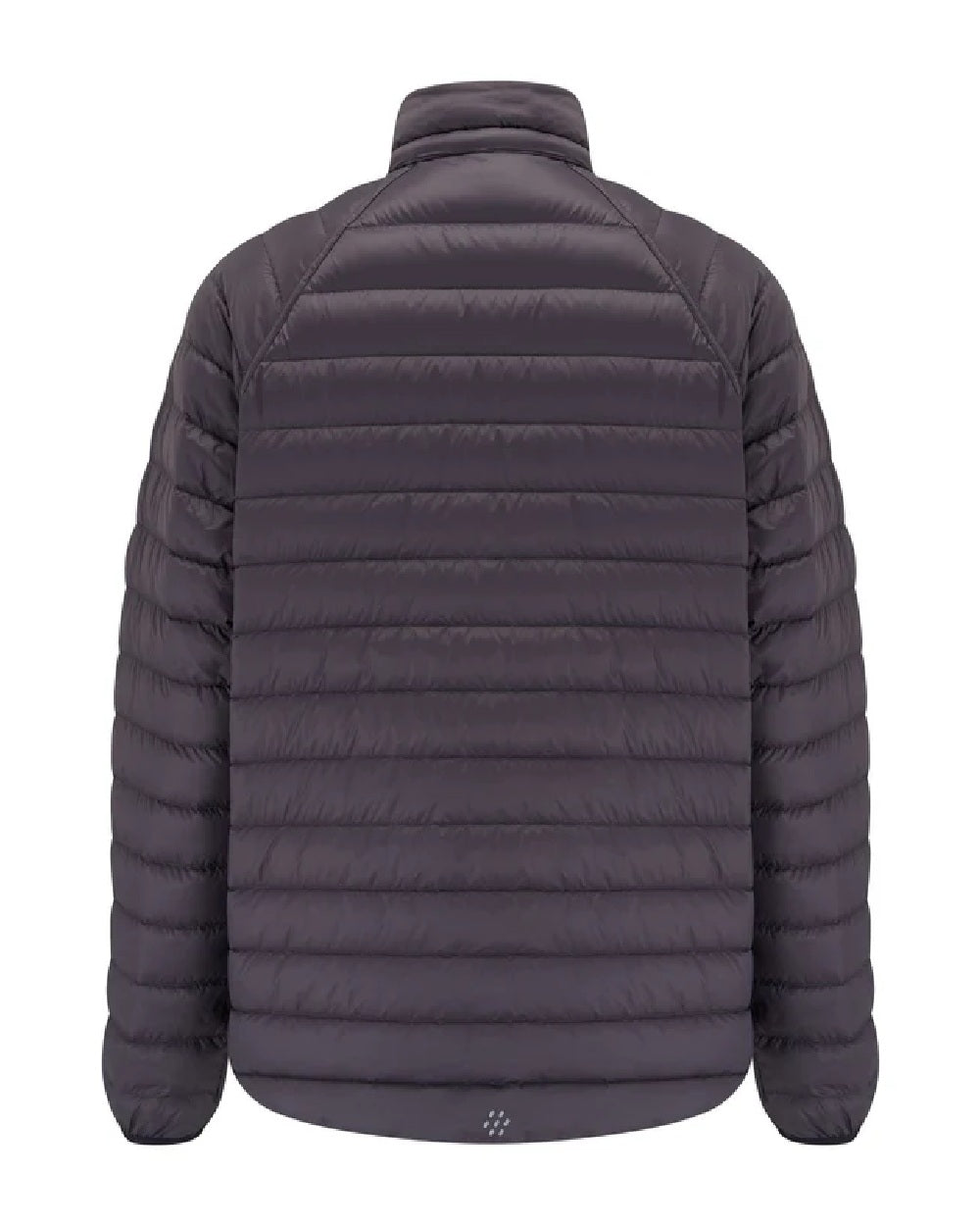 Jet Black Charcoal coloured Mac In A Sac Packable Mens Polar Down Jacket on white background