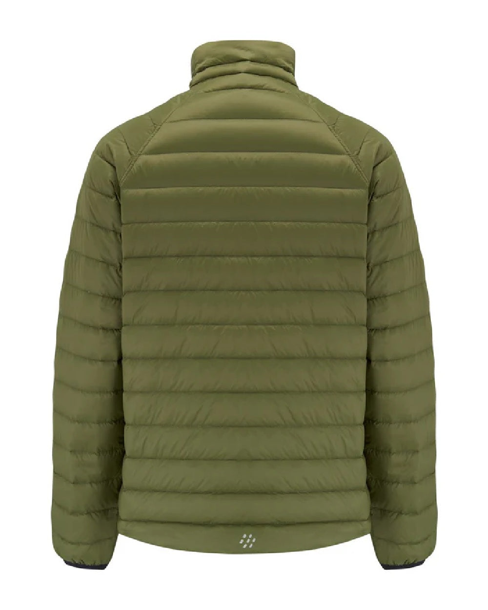 Khaki Black coloured Mac In A Sac Packable Mens Polar Down Jacket on white background