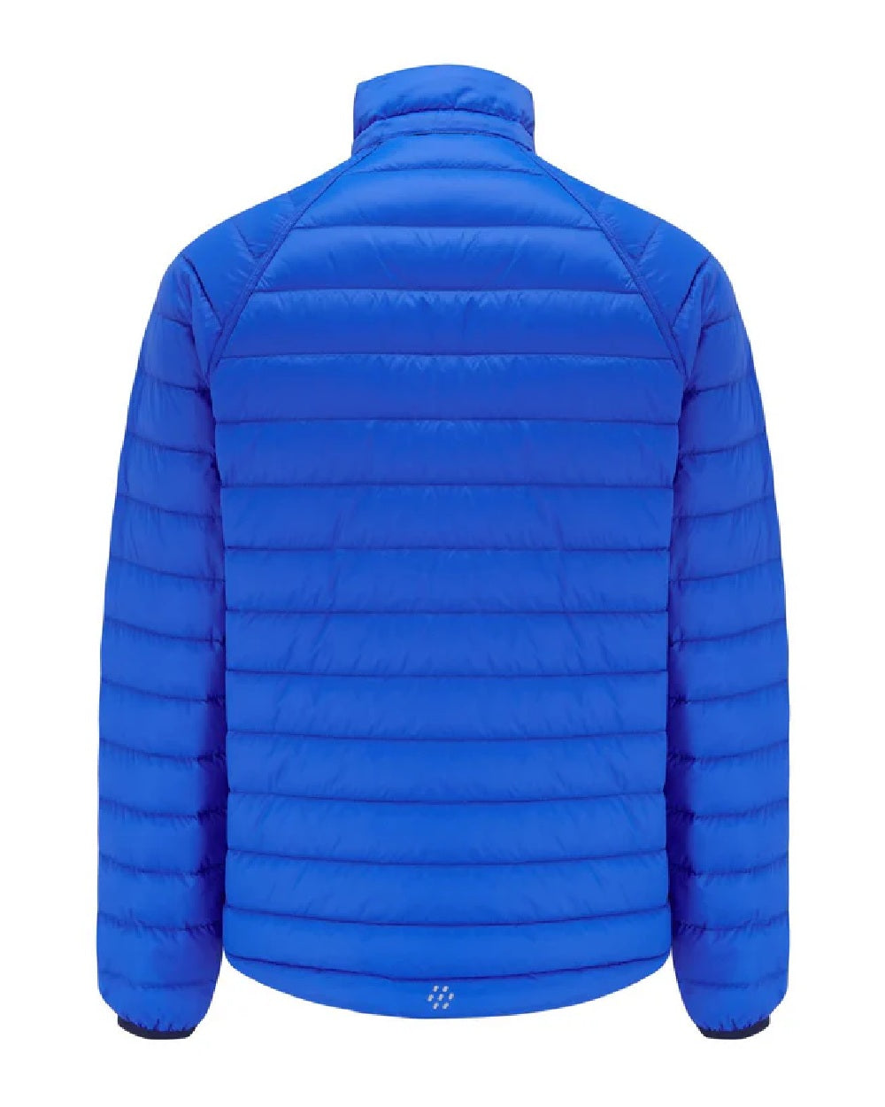 Navy Saxe Blue coloured Mac In A Sac Packable Mens Polar Down Jacket on white background