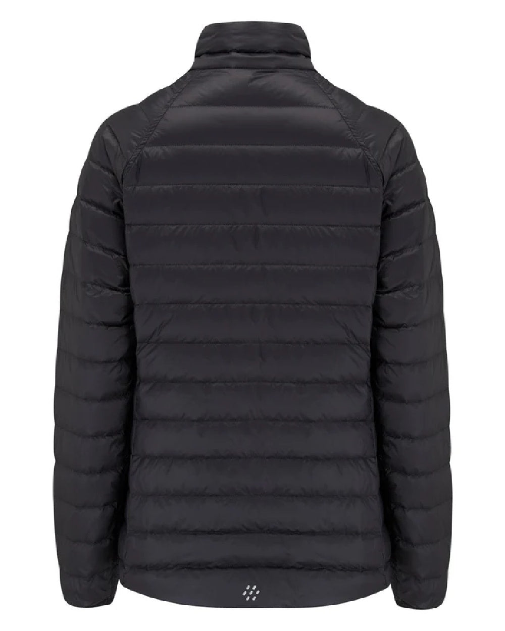 Black Grey coloured Mac In A Sac Packable Womens Down Jacket on white background
