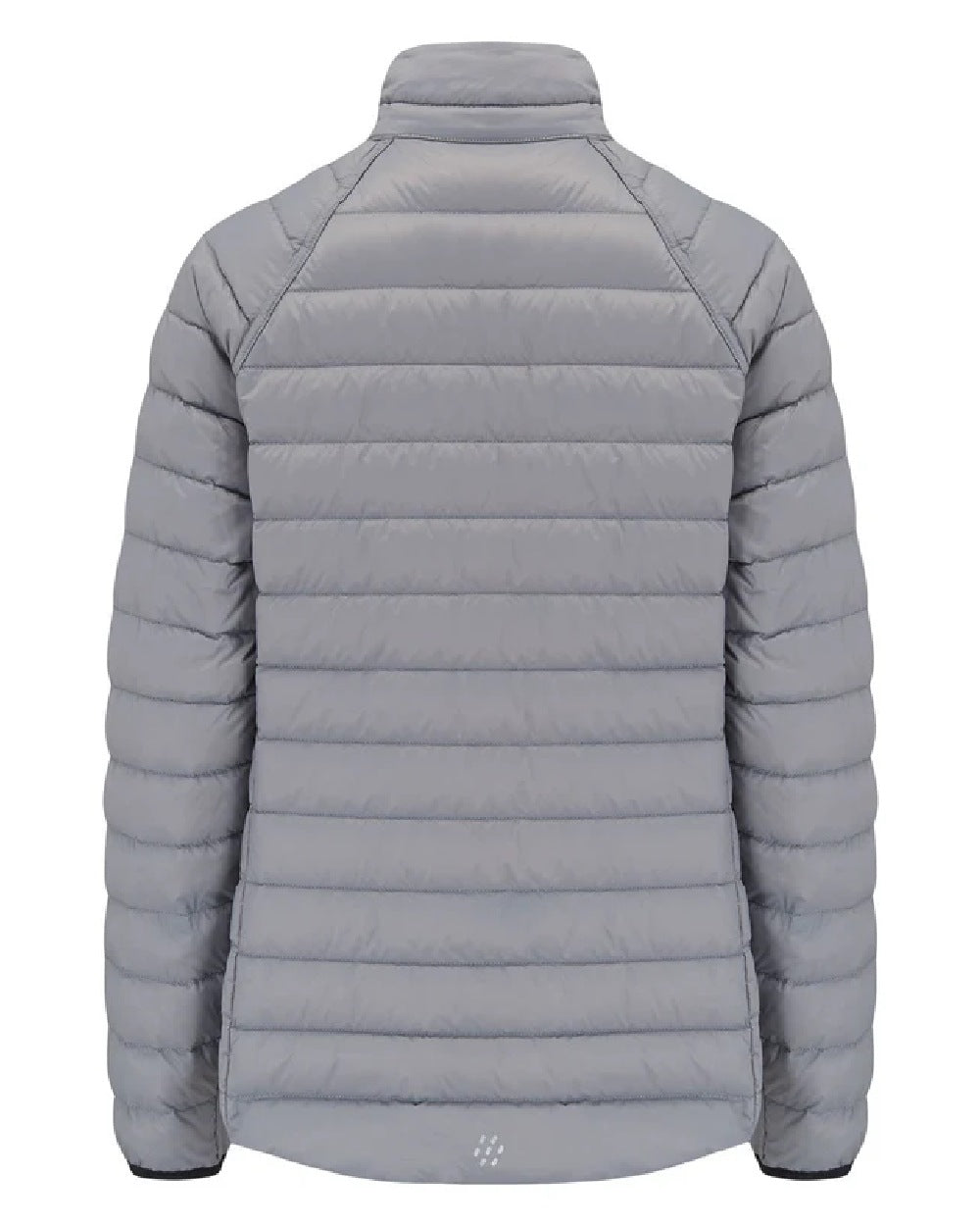 Black Grey coloured Mac In A Sac Packable Womens Down Jacket on white background