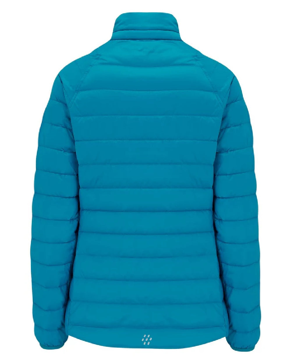 Petrol Soft Grey coloured Mac In A Sac Packable Womens Down Jacket on white background