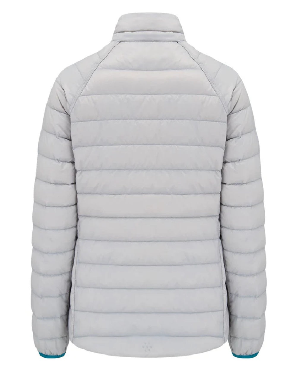 Petrol Soft Grey coloured Mac In A Sac Packable Womens Down Jacket on white background