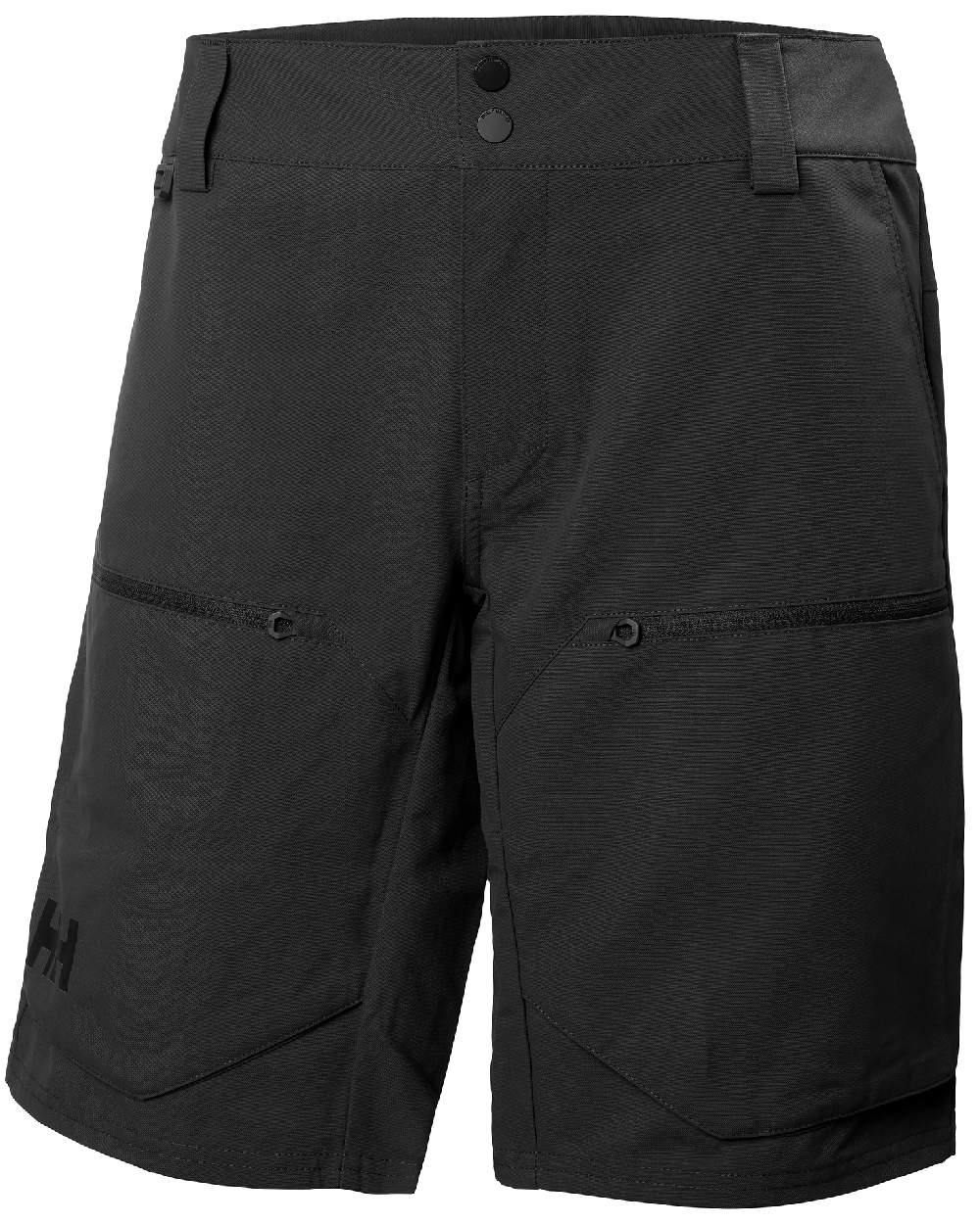 Ebony coloured Helly Hansen Mens Crewline Cargo Shorts 2.0 on white background