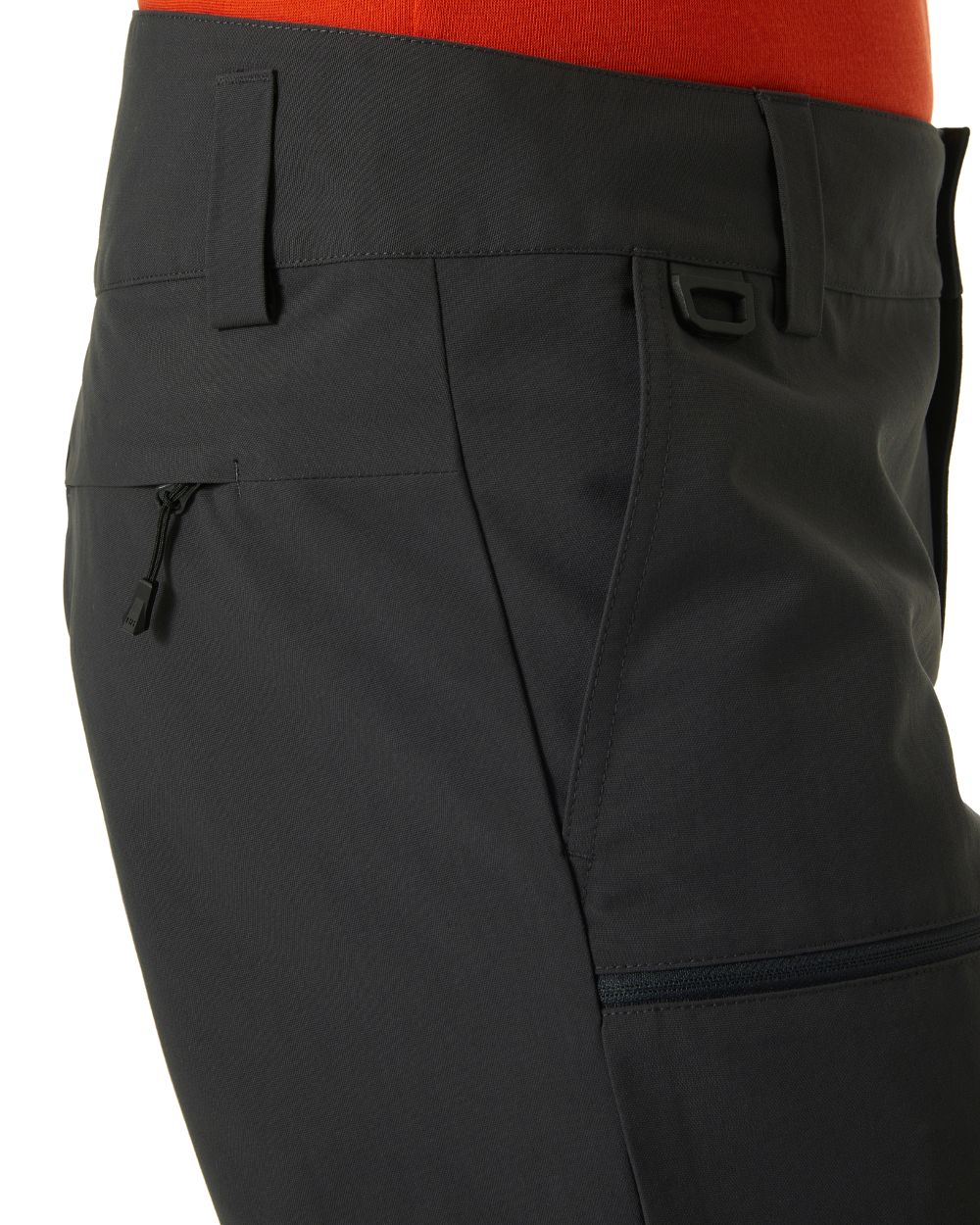 Ebony coloured Helly Hansen Mens Crewline Cargo Shorts 2.0 on white background