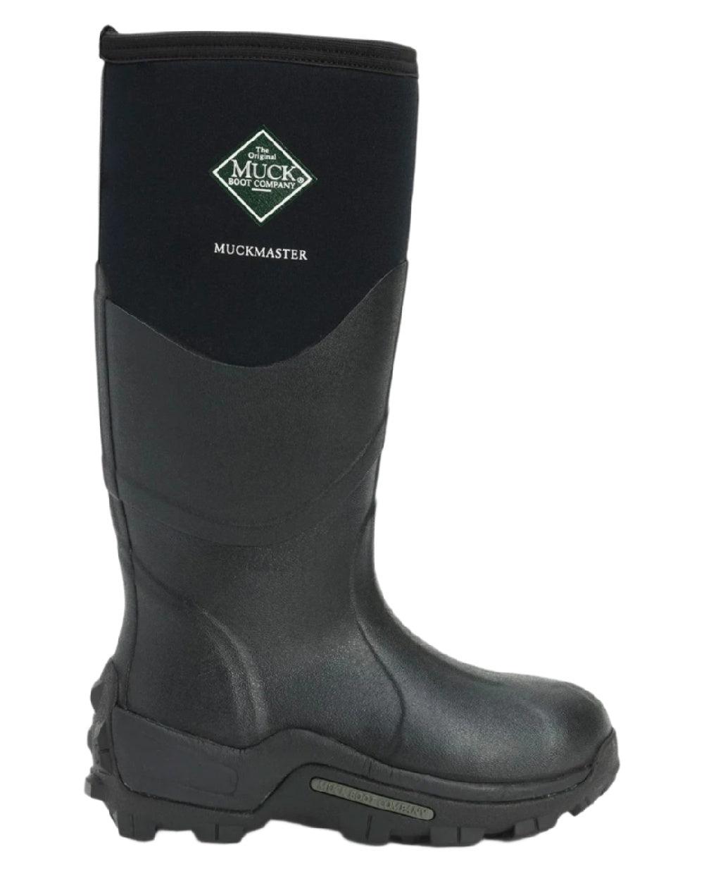 Black Coloured Muck Boots Muckmaster Tall Boot on white background