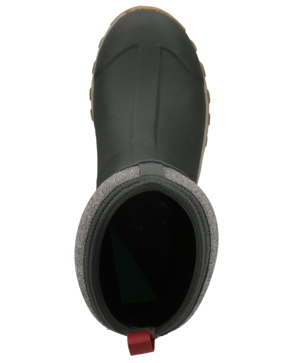 Olive Herringbone Print Coloured Muck Boots Womens Arctic Sport II Mid Wellingtons on white background