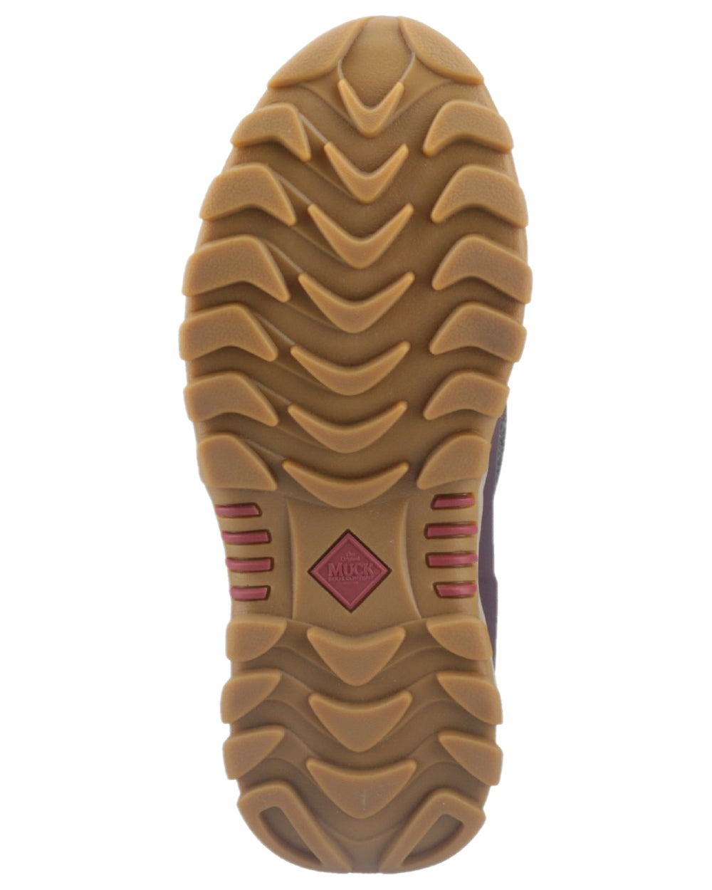 Wine Herringbone Print Coloured Muck Boots Womens Arctic Sport II Tall Wellingtons on white background