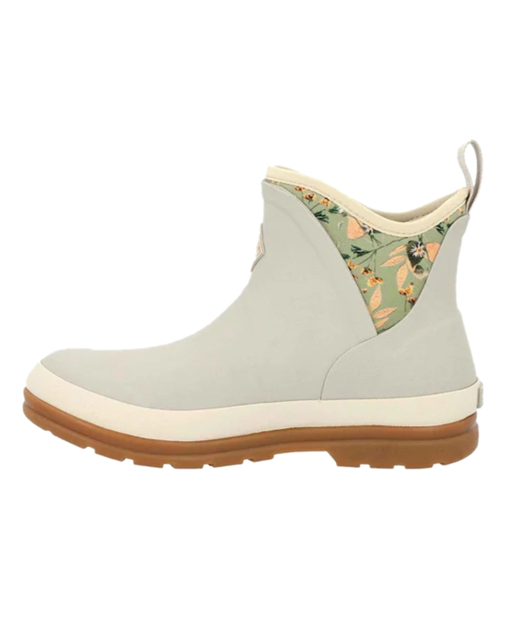 Pressed Floral Print Coloured Muck Boots Womens Originals Pull-On Ankle Boots on white background