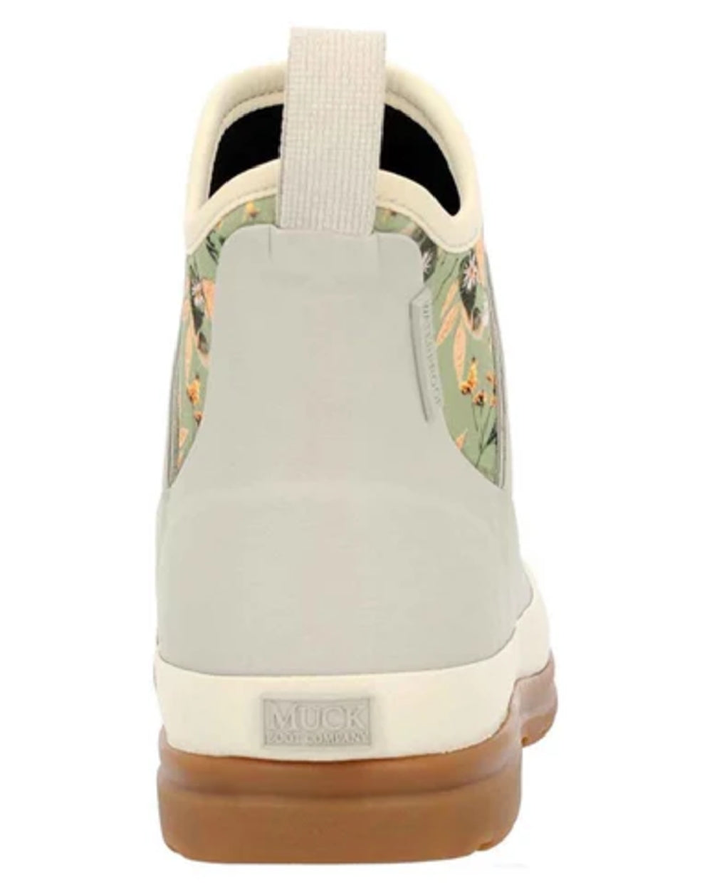 Pressed Floral Print Coloured Muck Boots Womens Originals Pull-On Ankle Boots on white background