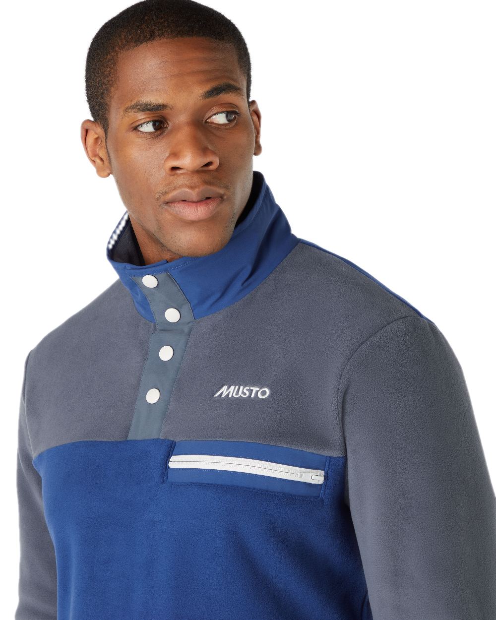 Blueprint Ombre Print Coloured Musto 64 Fleece Pullover On A White Background