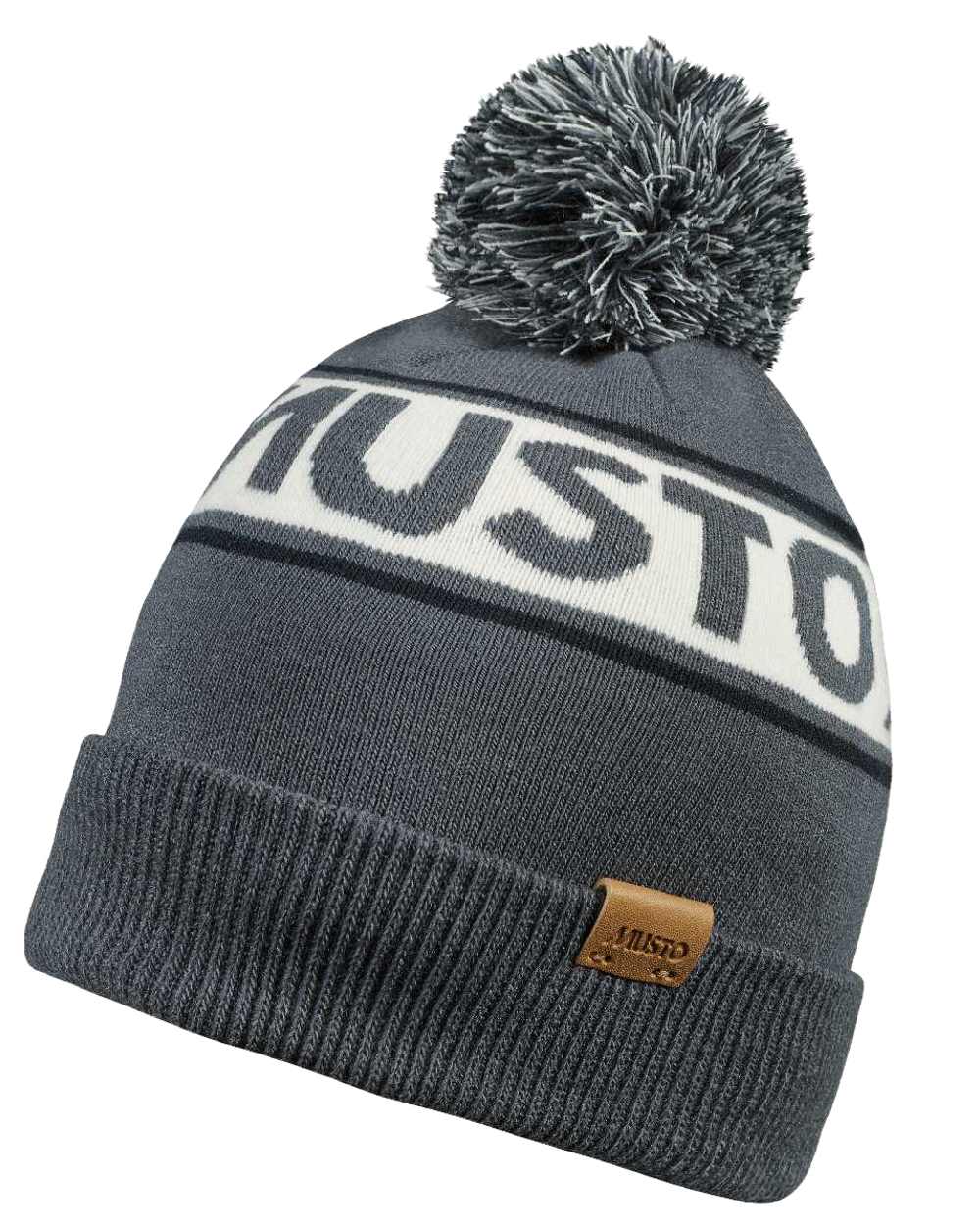 Ombre Blue Coloured Musto Bobble Hat on white background