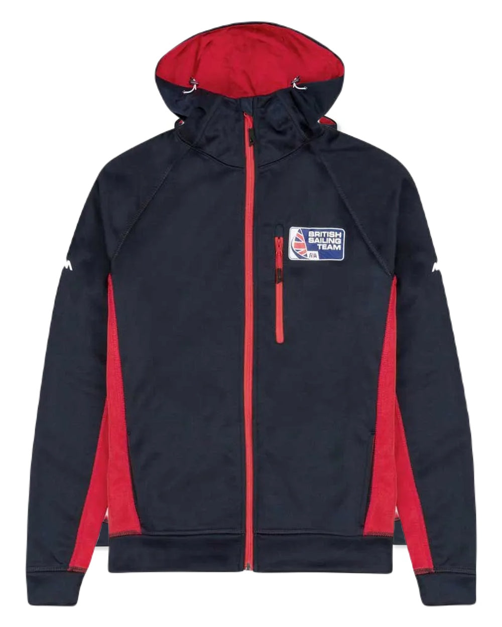 True Navy Coloured Musto British Sailing Team Zip Hoody on white background