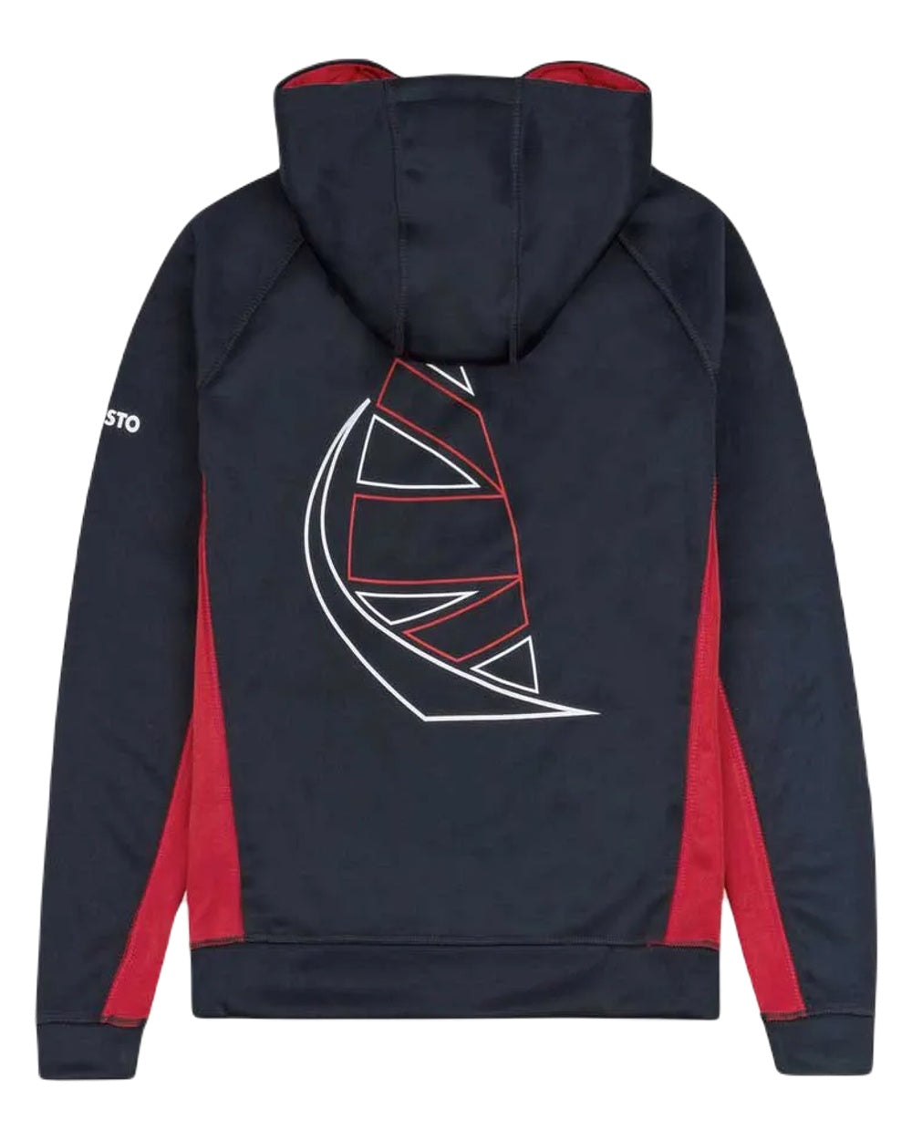True Navy Coloured Musto British Sailing Team Zip Hoody on white background