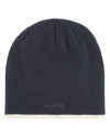 Navy coloured Musto Knitted Beanie on white background #colour_navy