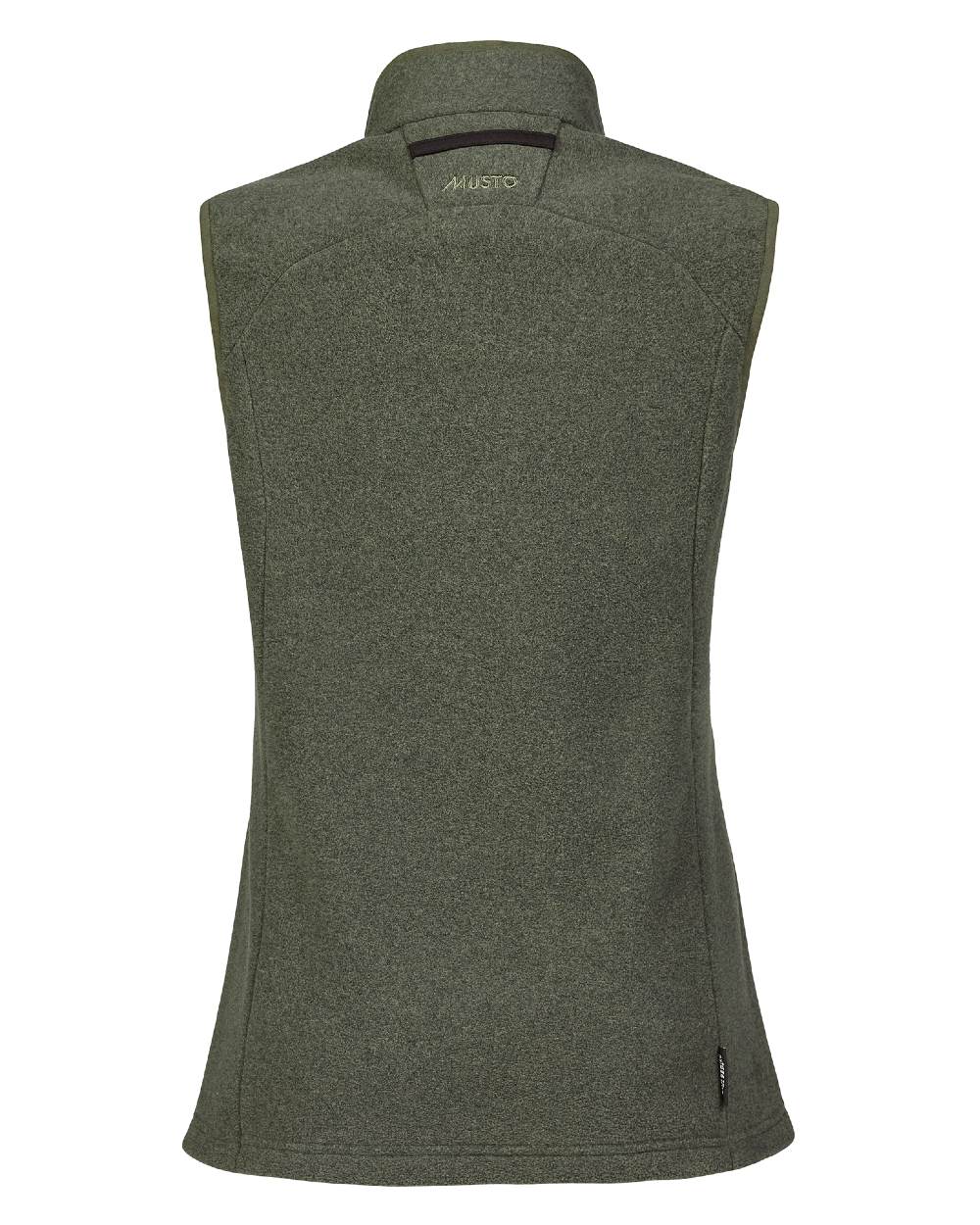 Deep Green Coloured Musto Ladies Fenland Polartec Vest on white background