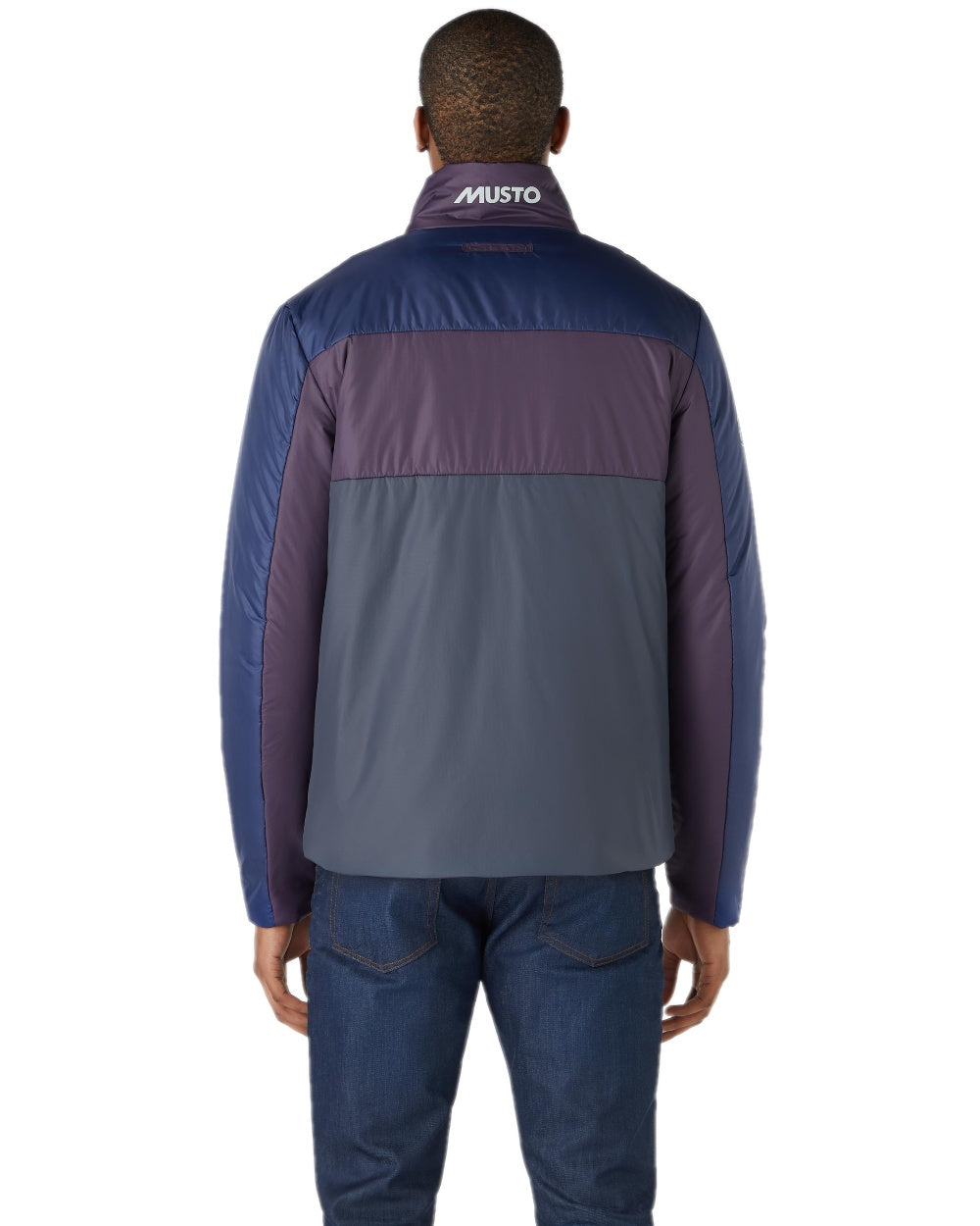 Ombre Blue coloured Musto Mens 64 PrimaLoft Jacket On A White Background