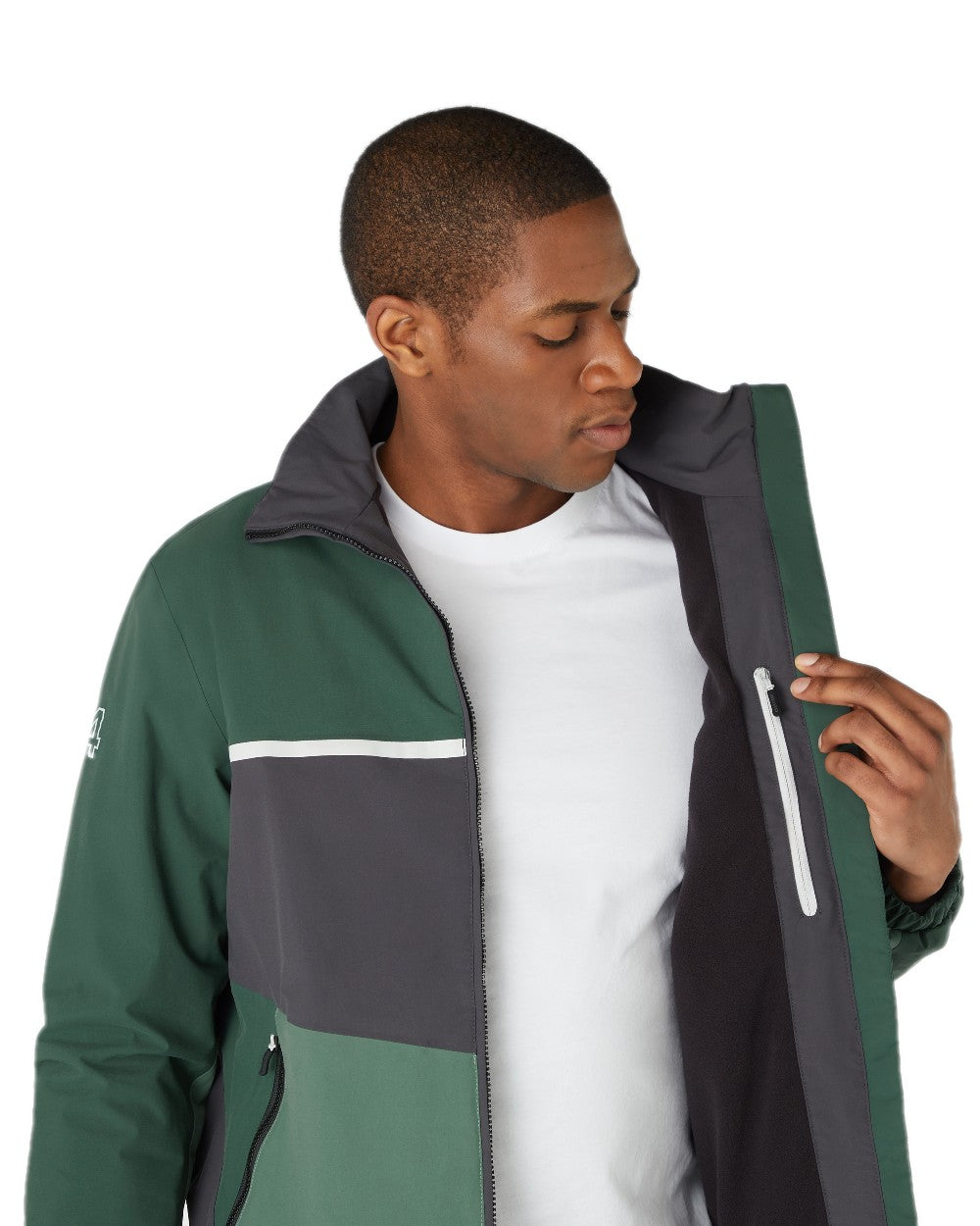 Black Darkest Spruce Coloured Musto Mens 64 Regatta Jacket on white background