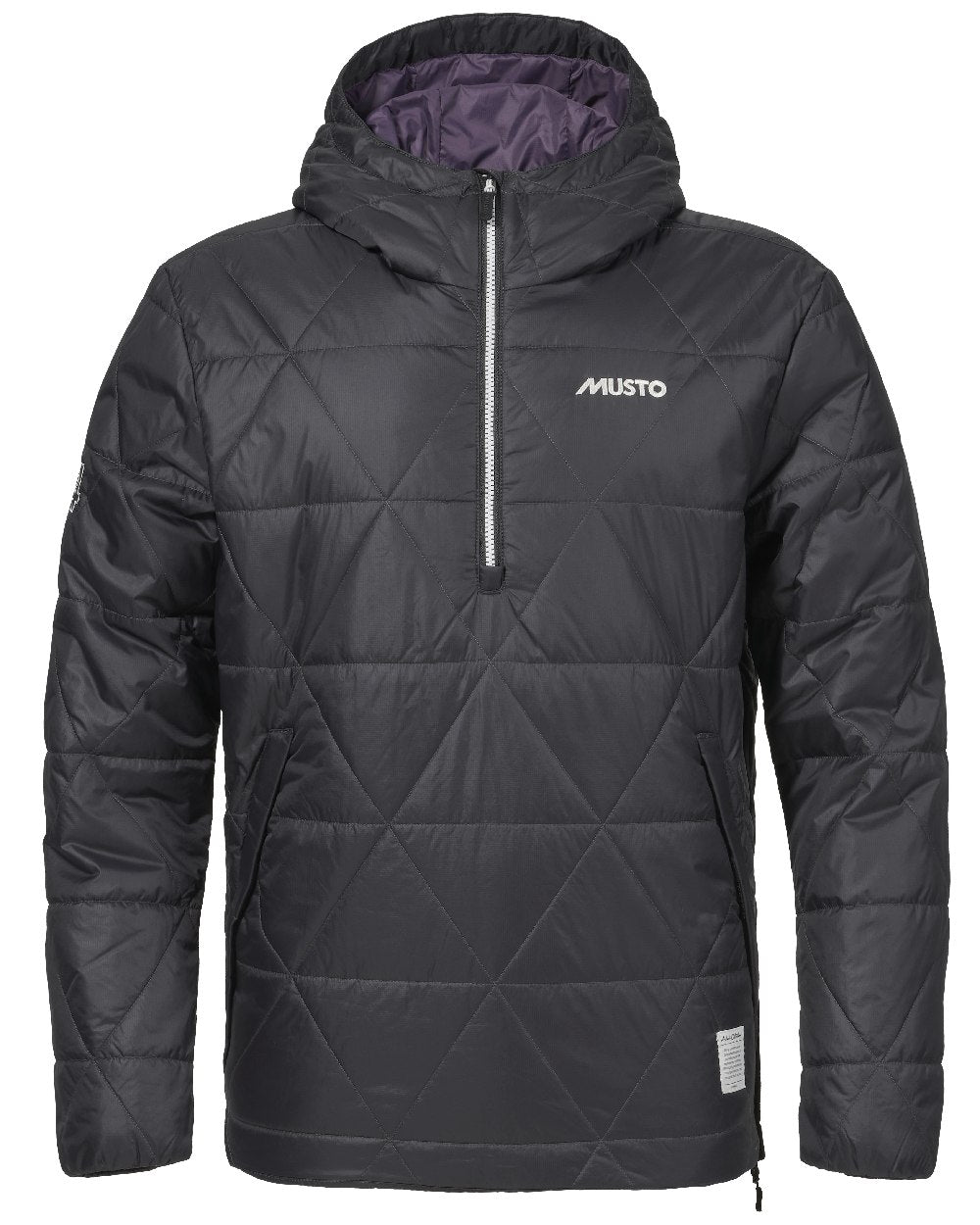 Carbon Coloured Musto Mens 64 Snug Quilt Anorak on white background