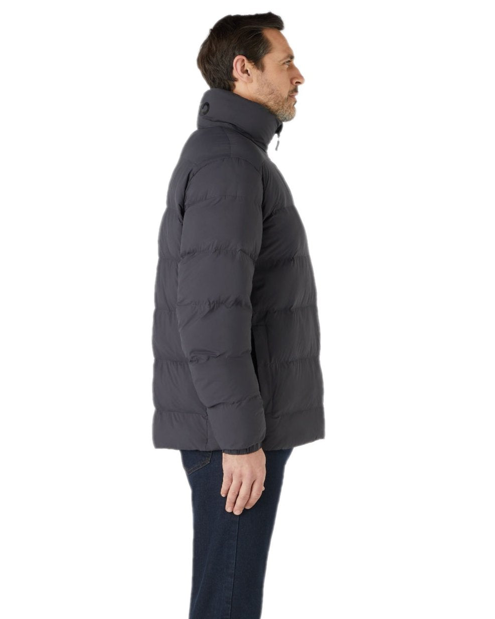 Carbon Coloured Musto Mens Active Puffer Jacket on white background