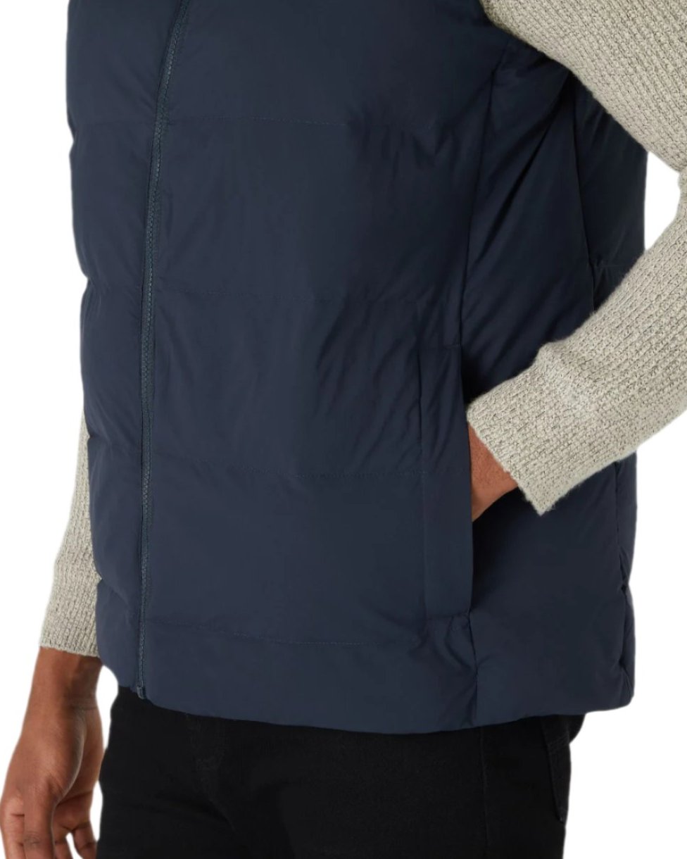 Navy Coloured Musto Mens Active Puffer Vest on white background
