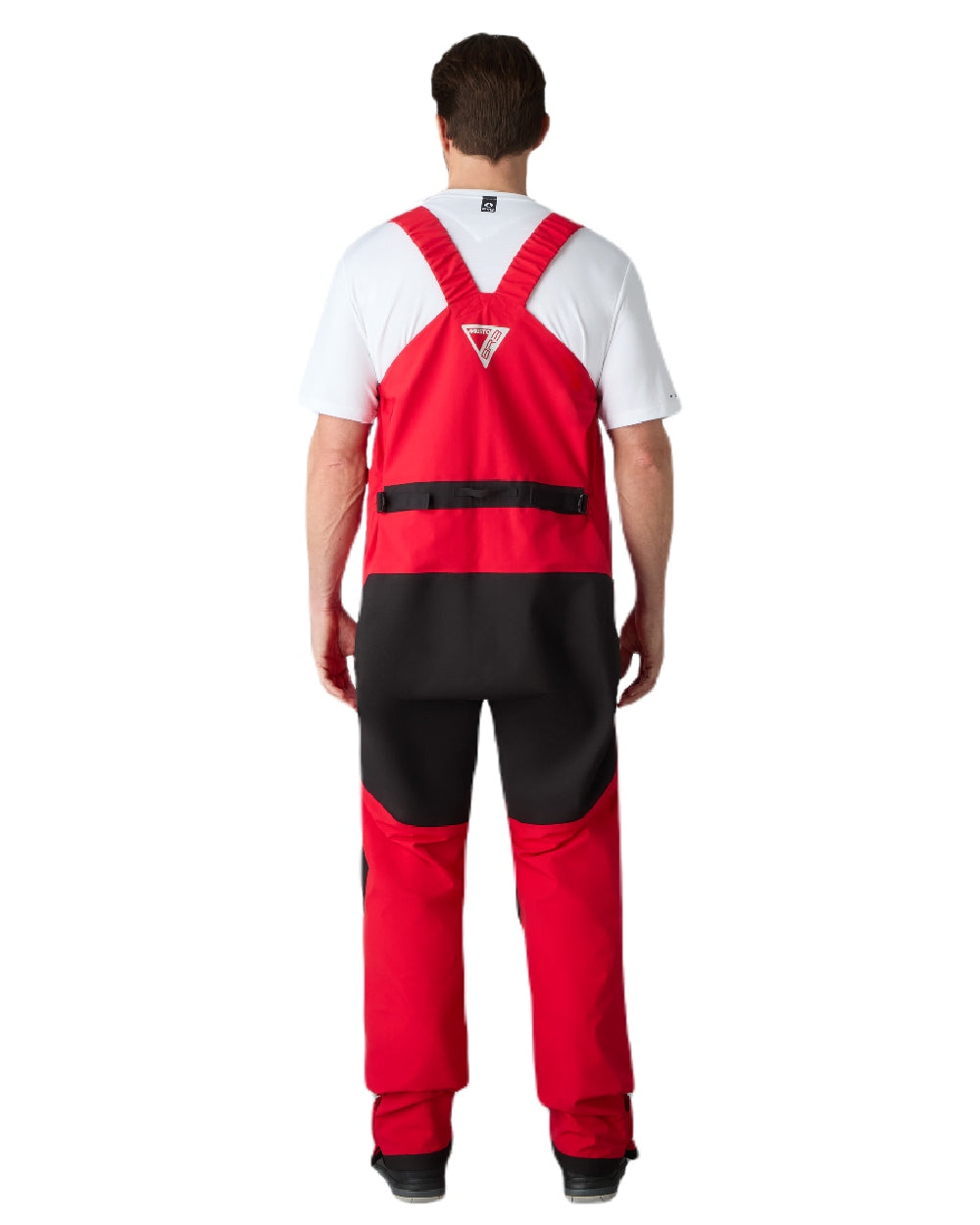 True Red coloured Musto Mens BR3 Pertex Offshore Trousers on white background