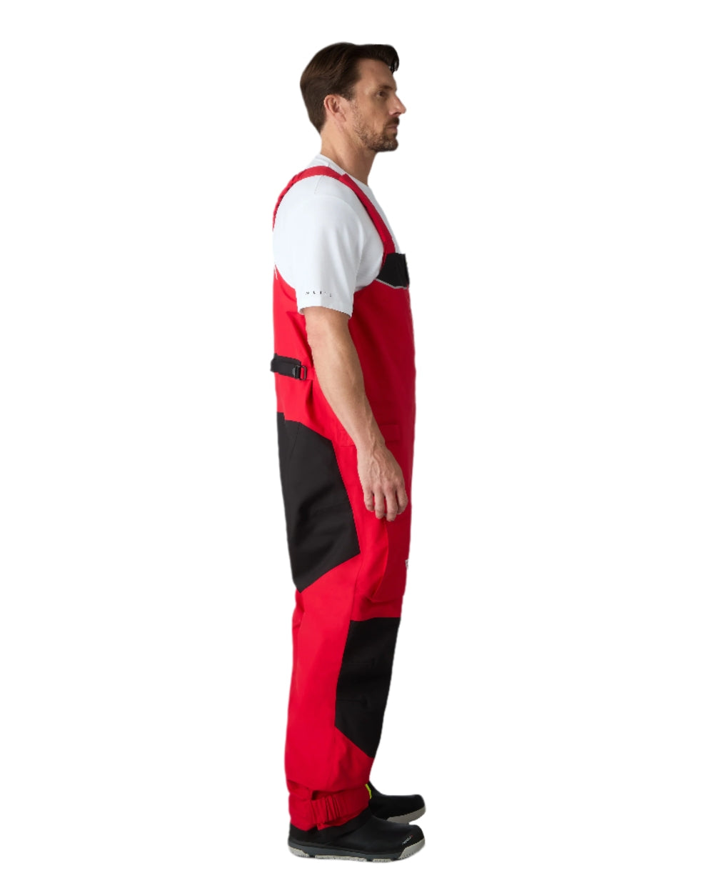 True Red coloured Musto Mens BR3 Pertex Offshore Trousers on white background