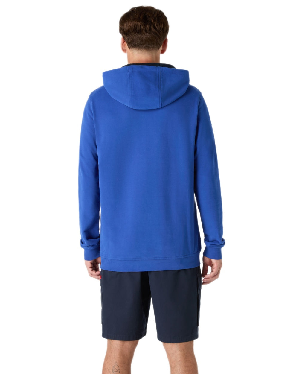 Mazarine Blue coloured Musto Mens Classic Hoodie on white background