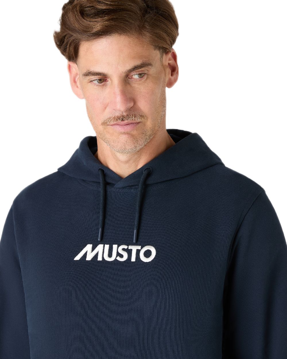Navy Coloured Musto Mens Classic Hoodie on white background