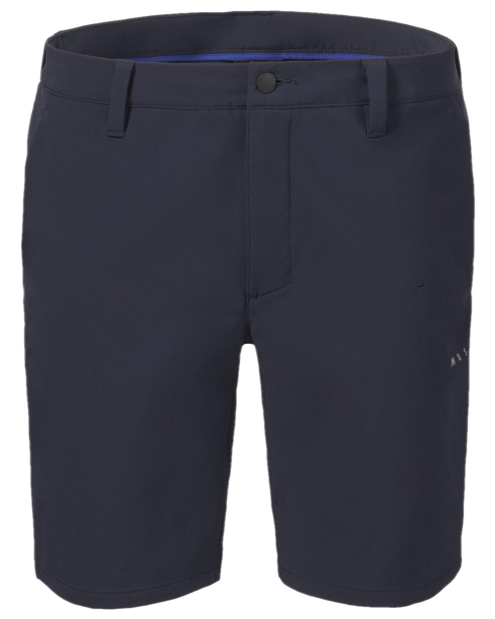 Navy Coloured Musto Mens Evo Active Shorts on white background