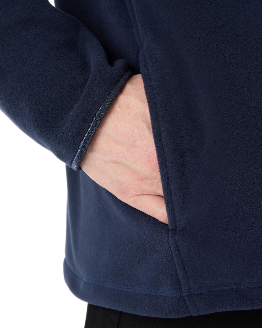 Navy Coloured Musto Mens Evo Polartec 200 Fleece Jacket on white background