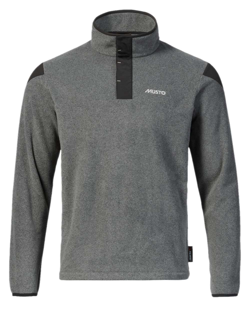 Grey Marl Coloured Musto Mens Evo Polartec 200 Pullover Fleece on white background