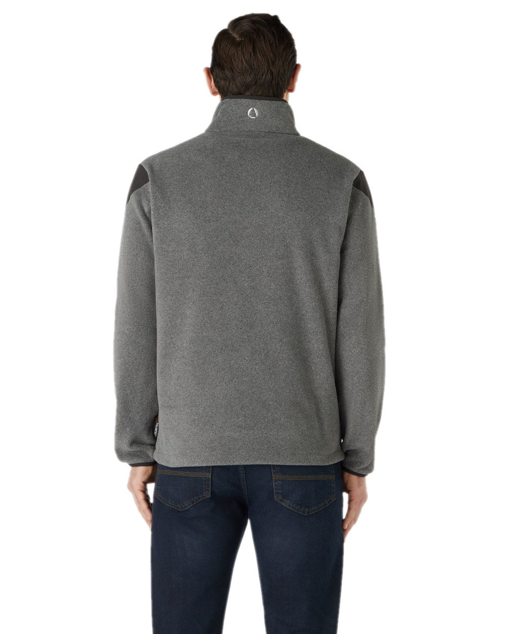 Grey Marl Coloured Musto Mens Evo Polartec 200 Pullover Fleece on white background