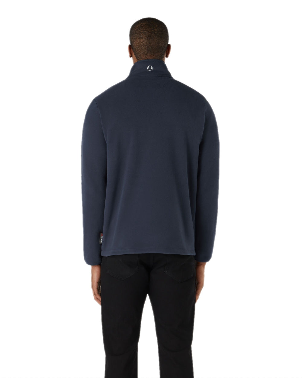 Navy Coloured Musto Mens Evo Polartec 200 Pullover Fleece on white background