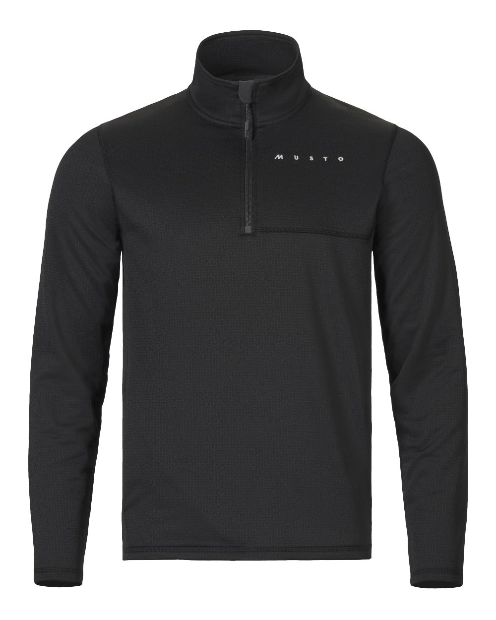 Black Coloured Musto Mens Evo Thermal Lite Tech Fleece Jacket on white background