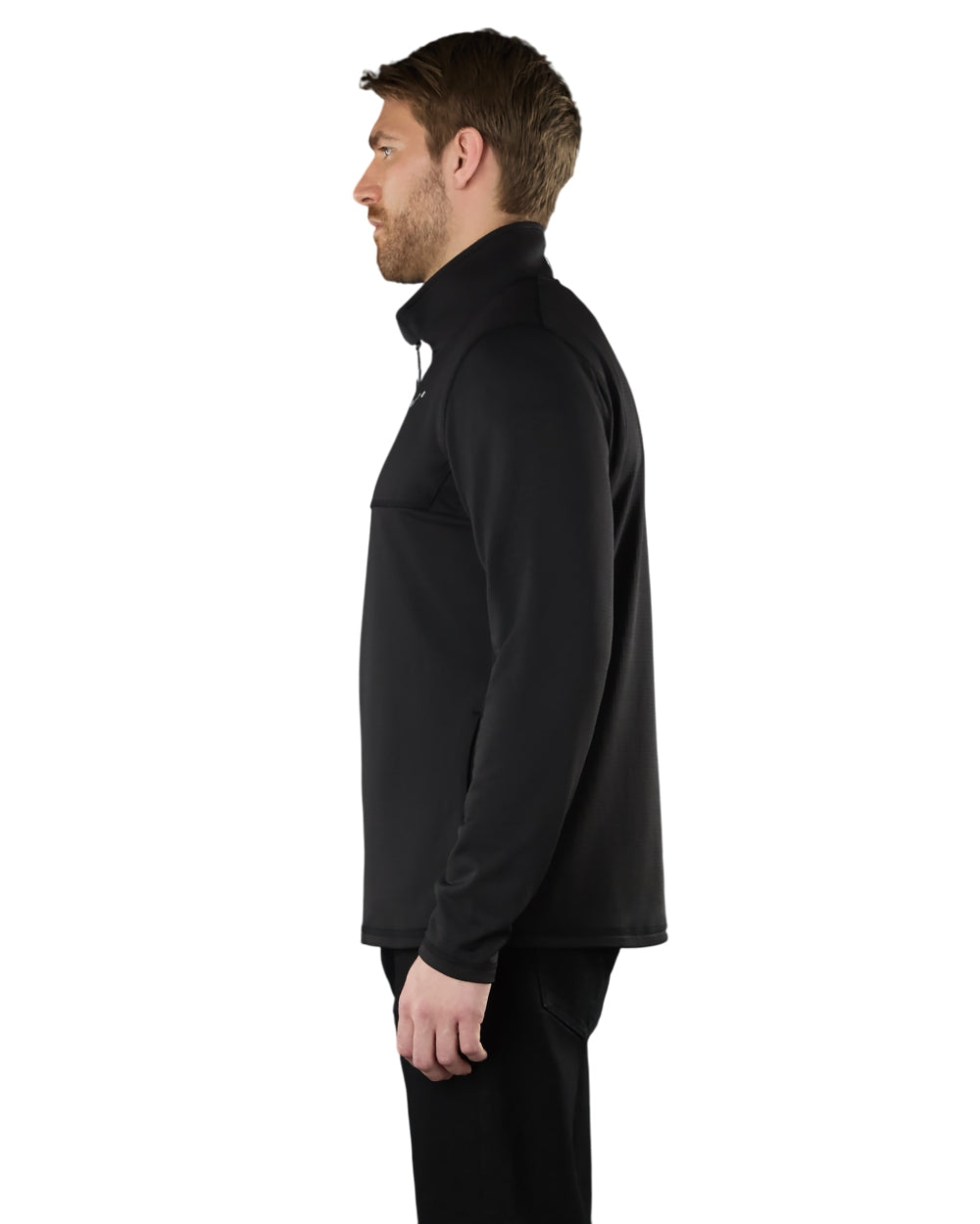 Black Coloured Musto Mens Evo Thermal Lite Tech Fleece Jacket on white background