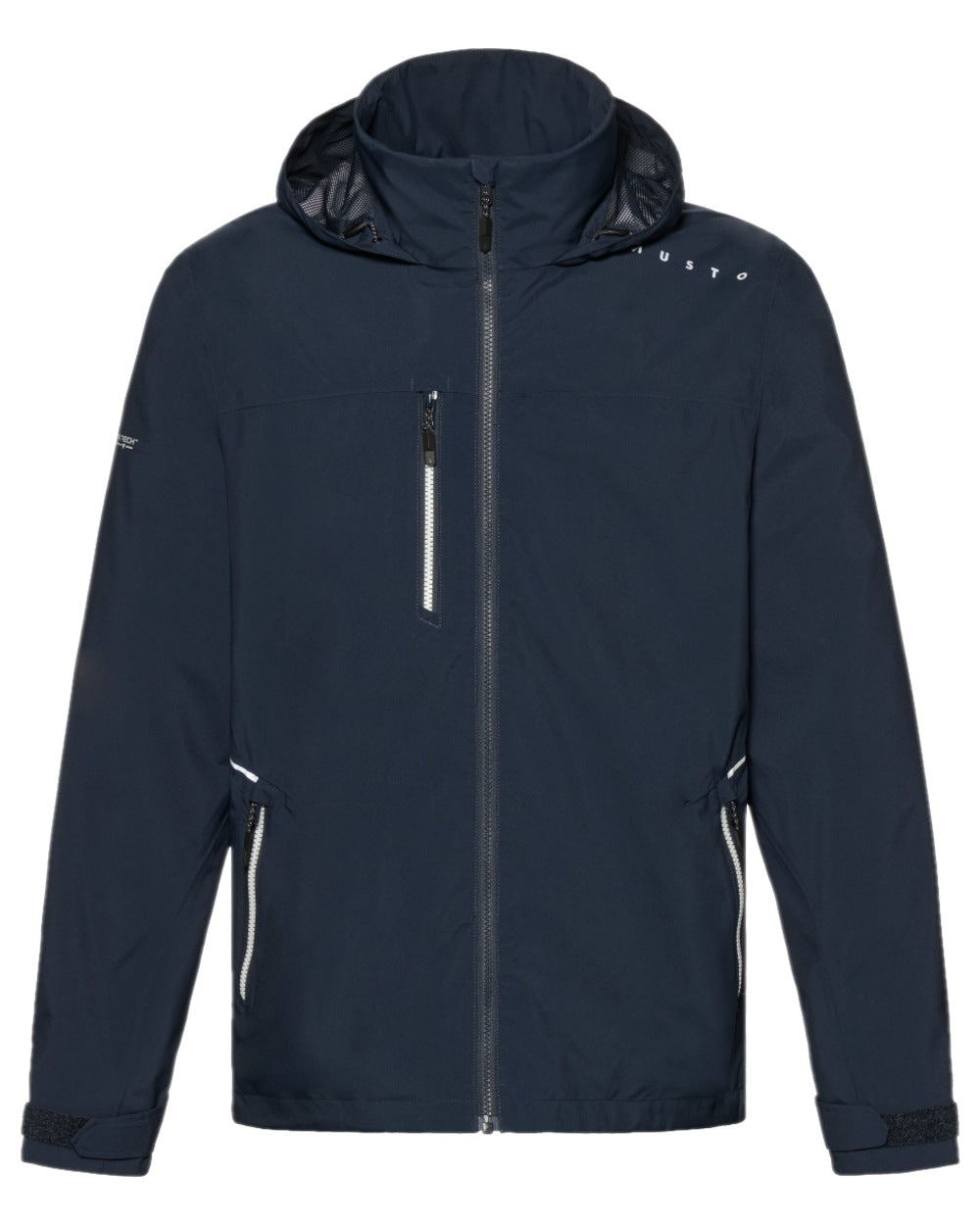 Navy Coloured Musto Mens Evo Waterproof Crew Jacket on white background