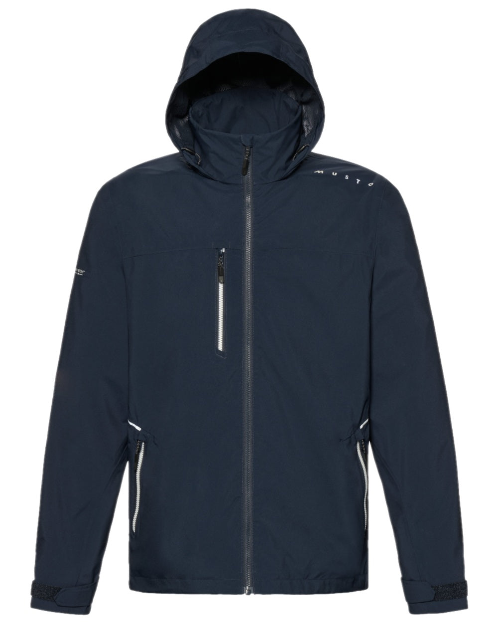Navy Coloured Musto Mens Evo Waterproof Crew Jacket on white background