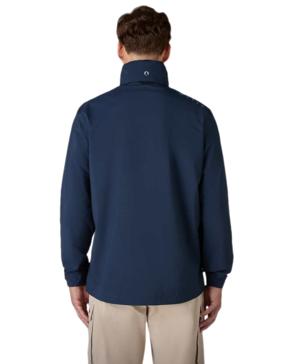 Navy Coloured Musto Mens Evo Waterproof Crew Jacket on white background