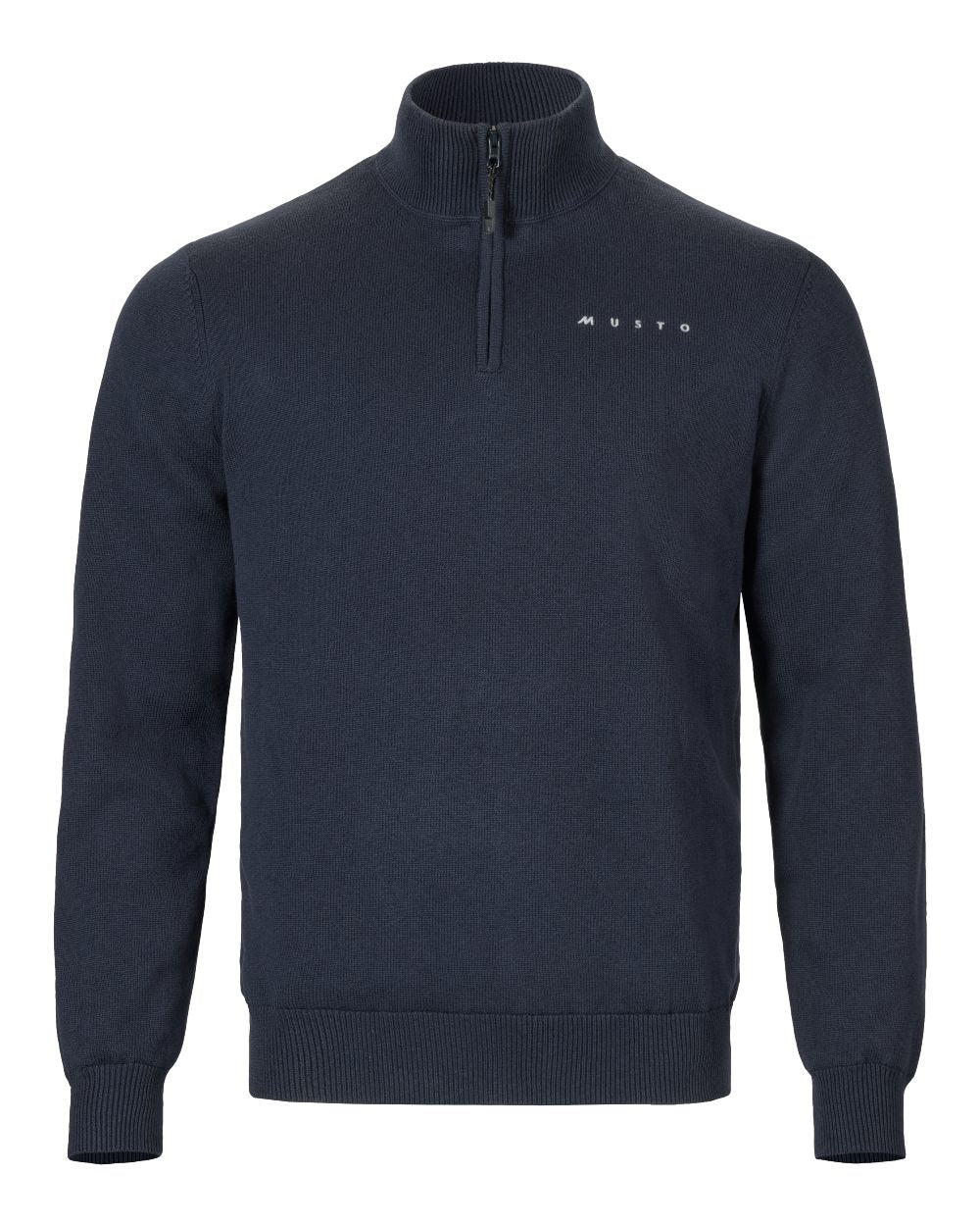 Navy Coloured Musto Mens Evo Windproof Knit Jacket on white background