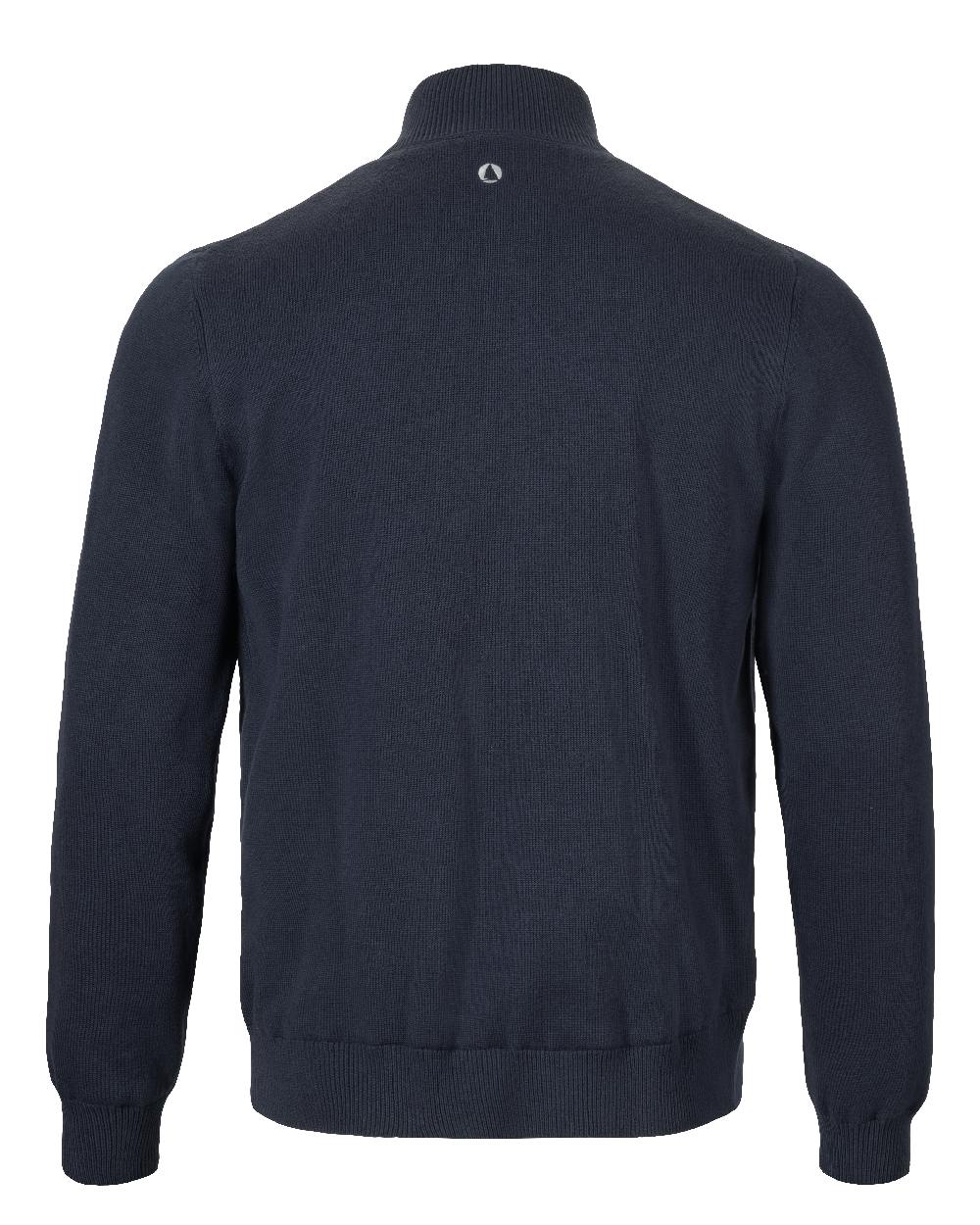 Navy Coloured Musto Mens Evo Windproof Knit Jacket on white background