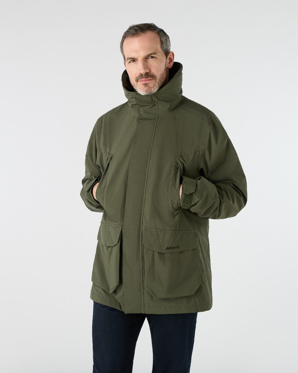 Deep Green Coloured Musto Mens Fenland Jacket 3.0 on White Background
