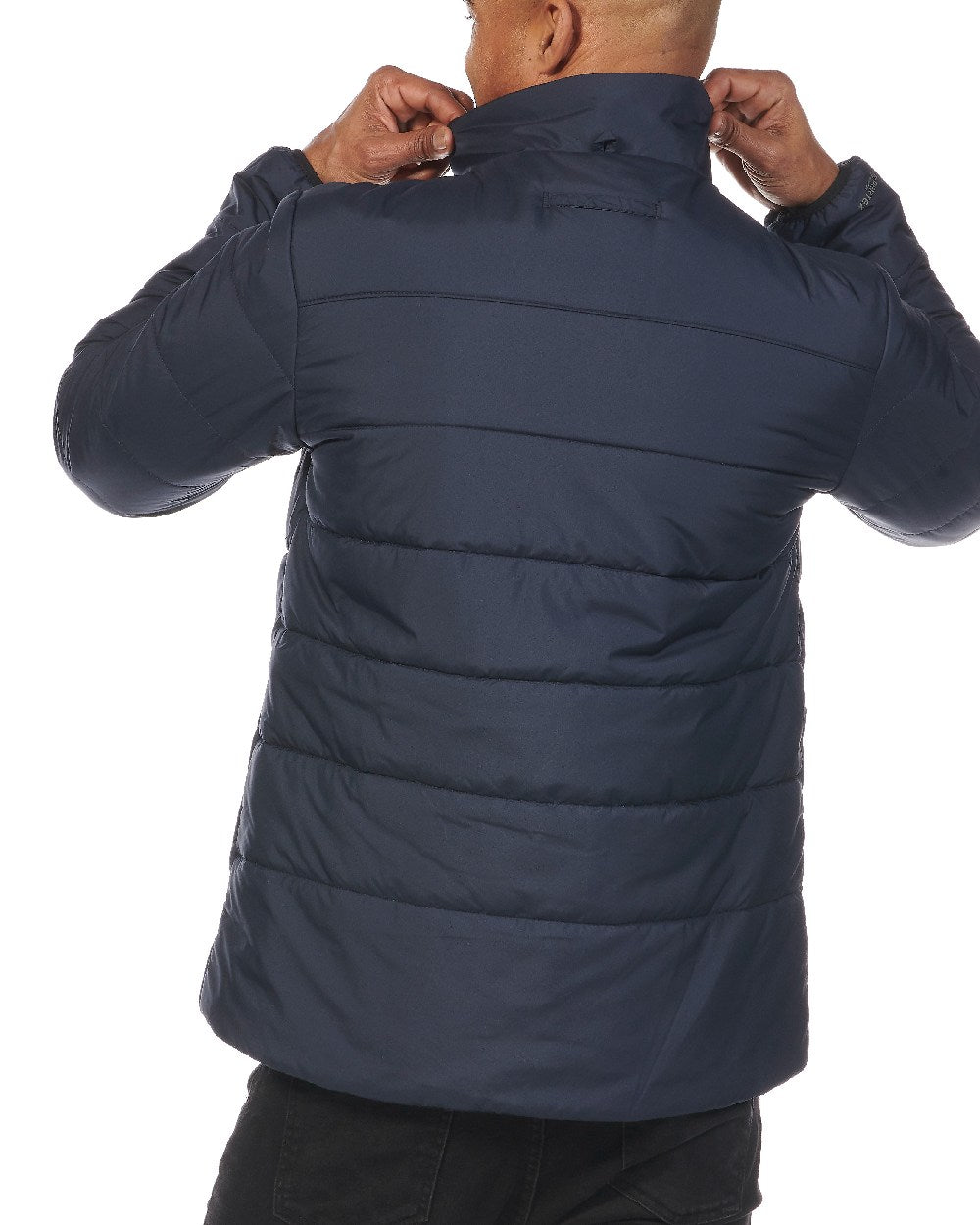 Navy coloured Musto Mens Marina Primaloft 3 in 1 Parka on white background