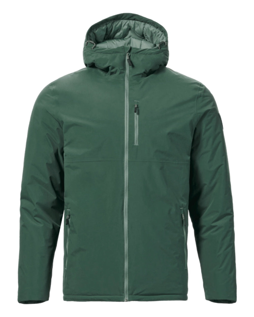 Darkest Spruce coloured Musto Mens Marina Primaloft Rain Jacket on white background