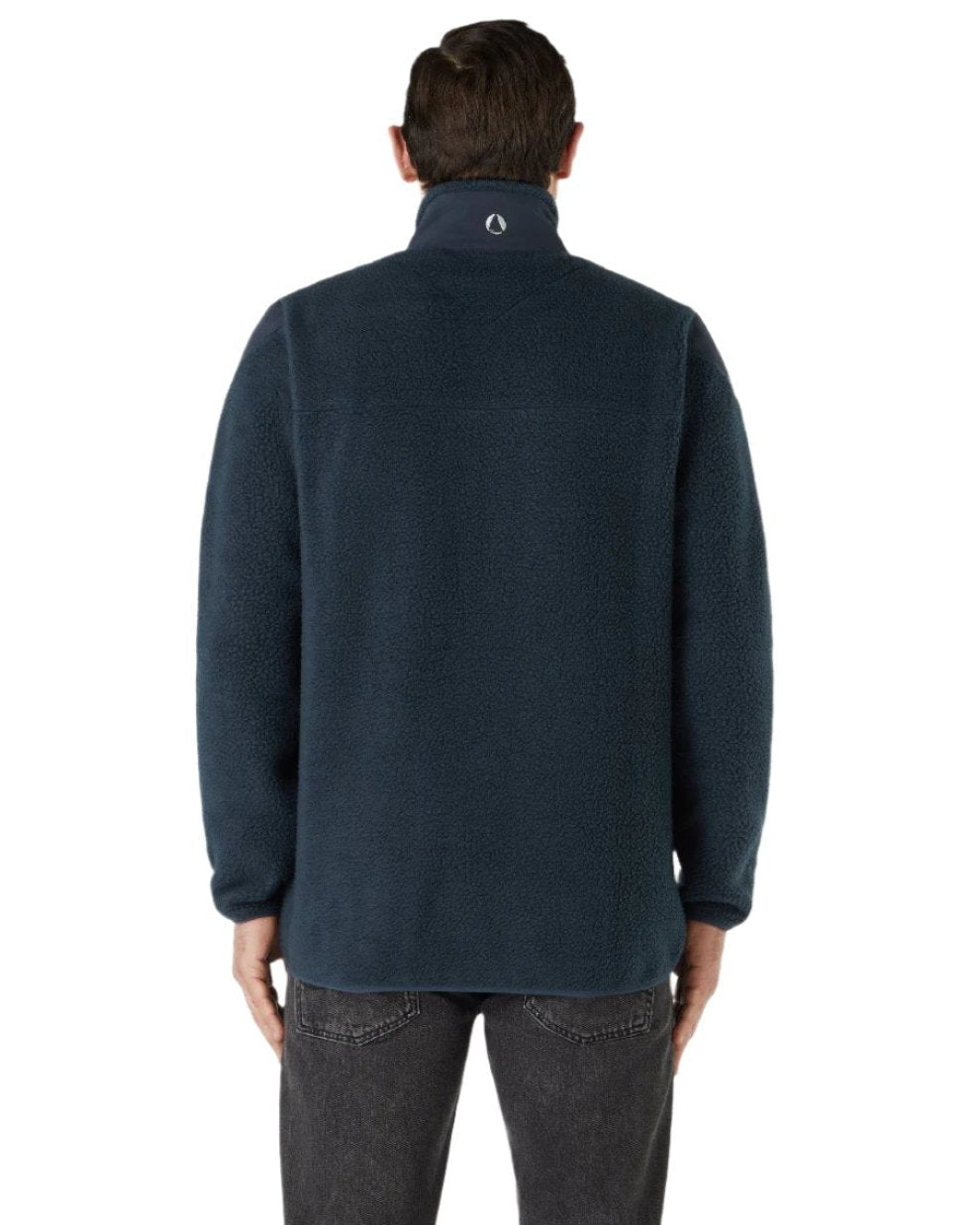 Navy Coloured Musto Mens Nautic Full Zip Pile Fleece on white background